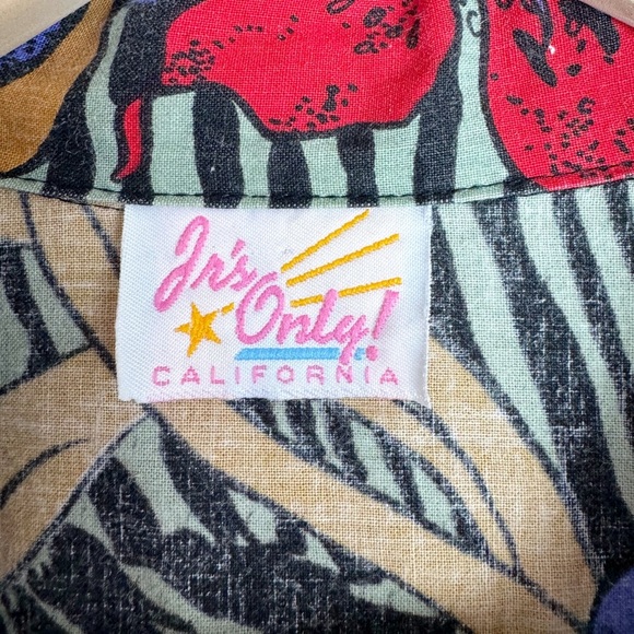 Vintage 80's Tropical Zebra Print Blouse - Picture 5 of 10